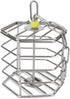 Hypeety Parrot Foraging Feeder, Stainless Steel, 4.09 x 4.09 x 3.85 in, Bird-safe, Dishwasher Safe, Filled with Nuts,