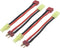 Vgoohobby 3.93" Adapter for Airsoft, 2Pairs Compatible with Mini Tamiya Connector to Deans T Plug Male Female