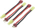 Vgoohobby 3.93" Adapter for Airsoft, 2Pairs Compatible with Mini Tamiya Connector to Deans T Plug Male Female