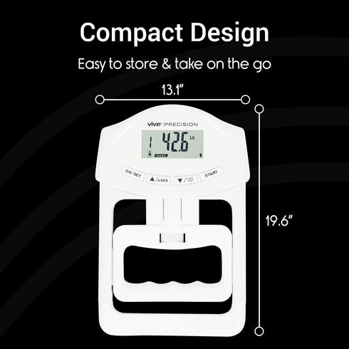 Grip Strength Tester - Hand Grip Dynamometer - Handheld Digital Measurement Meter 198 Lbs / 90 Kgs for Sports, School,