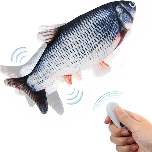 Tocirelo Remote Control Cat Toy, Interactive Electric Flopping Fish Kiten Kicker Toy for Indoor Cats and Small Dogs