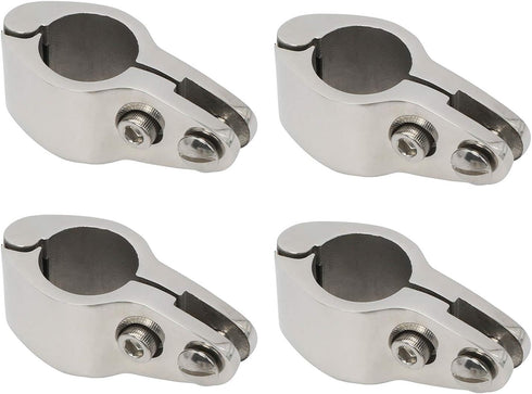 NovelBee 4pcs 316 Stainless Steel Bimini Top Hinge Rail Mount 1"