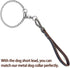 Genuine Leather Short Dog Lead, Heavy Duty Traffic Leash with Metal Hook, Handmade for Large Medium Dogs Training