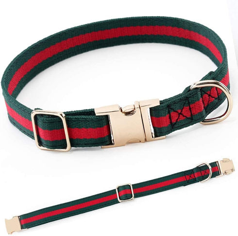 Premium Dog Collar, Luxury Style Durable Pet Collars with Metal Buckle Safety for Big Dogs