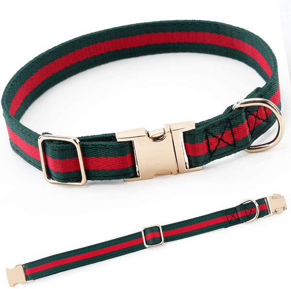 Premium Dog Collar, Luxury Style Durable Pet Collars with Metal Buckle Safety for Big Dogs