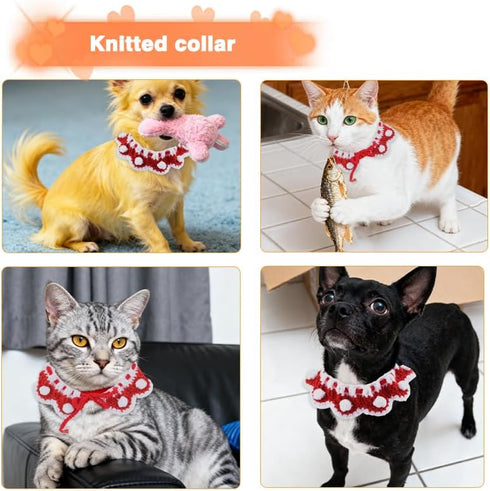 YangQian Small Dog Cat Bib Collar Pet Scarf Bib Small Dog Wedding Christmas Holiday Bandana Cats Birthday Party Outfit