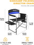 Backpacking KingCamp Portable Camping Chair, Folding Directors Chair Compact Outdoor Chair with Side Table Cup Holder