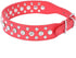 Dogs Kingdom Personalized Rhinestone Leather Bling Crystal Pet Collars for Small Medium Breeds, 12"-20" Length, Red