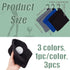 OLYCRAFT 3Pcs Golf Ball Towel with Clips, 5x5.5 Inch Small Dark Blue Black Gray Polyester Golf Towels