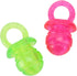 1 Red Dog Pacifier for Small Dogs and 1 Green Rubber Puppy
