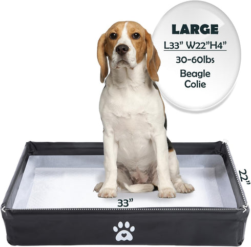 MEEXPAWS Dog Pee Pad Holder Tray Foldable, Puppy Pad Holder Liner Base