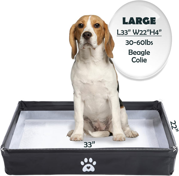 MEEXPAWS Dog Pee Pad Holder Tray Foldable, Puppy Pad Holder Liner Base