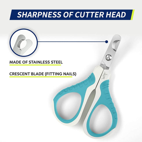 U07.1, Trimmer, WePet Pet Nail Clippers Professional Claw Bended Scissor Special for Cats, Kittens, Dogs, Puppies