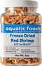 Aquatic Foods Inc. Red Shrimp-Freeze Dried 1/2" to 1 &1/4" Floating Red River Shrimp for