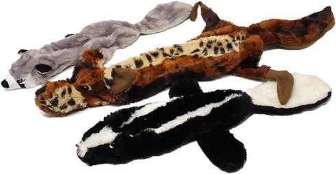 Jalousie 5 Pack Dog Squeaky Toys, Three No Stuffing and Two Plush with Stuffing for Dogs