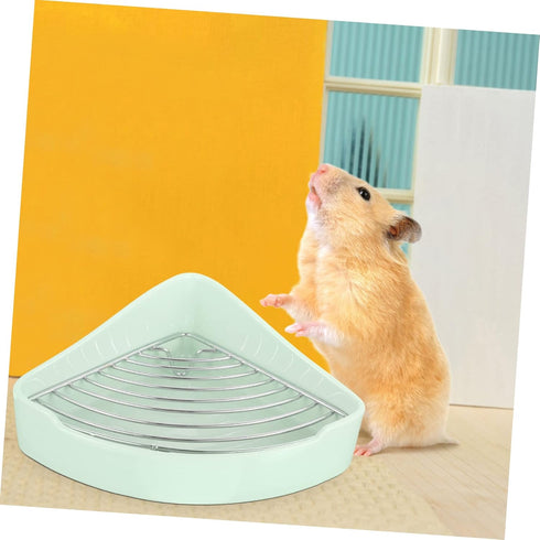 Abaodam Guinea Pig Litter Box Ceramic Pet Toilet Potty Pad Holder Indoor Rabbit Potty Tray Stain-Resistant Easy