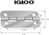 Igloo Cooler Heavy Duty Stainless Steel Hinges for Ice Chests (Set of 3)