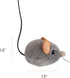 Touch-Activated Gray Squeak Mouse Cat Toy with Catnip