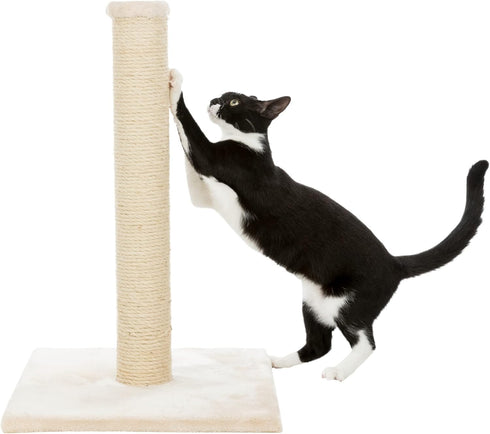 TRIXIE Parla Scratching Post - 24.5" Tall Durable Sisal Rope, Beige Cat Scratching Solution