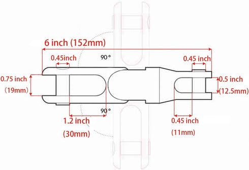 SHENGHUISS Heavy Duty Boat Anchor Chain Swivel Connector, 316 Stainless Steel Multi-Directional Anchor Roller (2 Sizes)