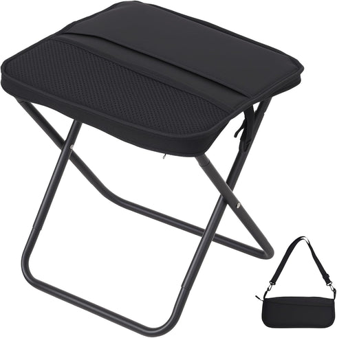 Foldable Camping Stool, Portable Collapsible Chair for Adults, Folding Telescopic Stool with