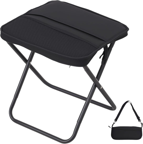 Foldable Camping Stool, Portable Collapsible Chair for Adults, Folding Telescopic Stool with