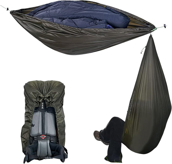 onewind Versatile Hammock Gear Sling or Backpack Rain Cover, Ultralight Waterproof Underbelly Gear Storage