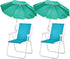 HEPMIMZHU 265lbs Folding Beach Chair with Umbrella, Lightweight Porable Camping Chair with Capacity for Travel Picnic