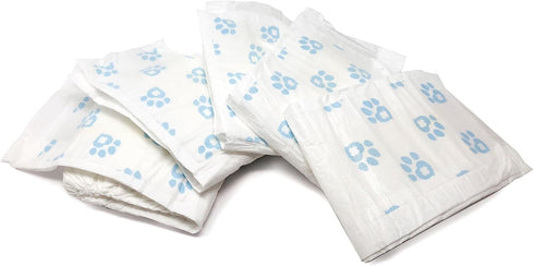 1-Tab 72 Count Male Wraps, Disposable Dog Diapers, Large, Lavender, - Snag-Free Fastener, Leak Protection, Wetness