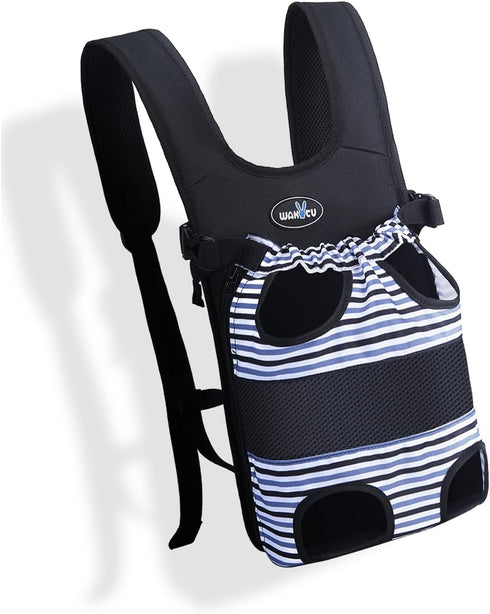 Pet Carrier Backpack, Adjustable Pet Front Dog Carrier for Traveling Hiking Camping, Legs Out Easy-Fit for Small Cats