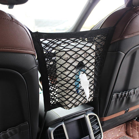 SIQITECHNO Car Dog Barrier Universal Dog Barrier Net Car Seat Net & Storage Bag Tear Resistant Pet Mesh Barrier Car