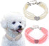Dogs Kingdom 4 Rows Bling Rhinestone Heart Decor Collar Necklace, Dog Cat Pearls Necklace, White, M:10-12" Neck