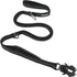 Heavy Duty Tactical Dog Leash for Large Dogs, 4-6 Foot Reflective Bungee with Two Padded Traffic Handles