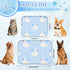 imiBBWQu Summer 27" 22" Dog Cooling Mat Swan Flowers White Blue Dog Bed Mats Washable Pet Cooling Mat Bed Cat Pads