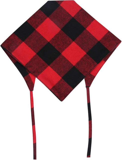 3 Pack Dog Bandana Plaid Reversible Triangle Bibs, Scarf Accessories for Large Dogs and Cats