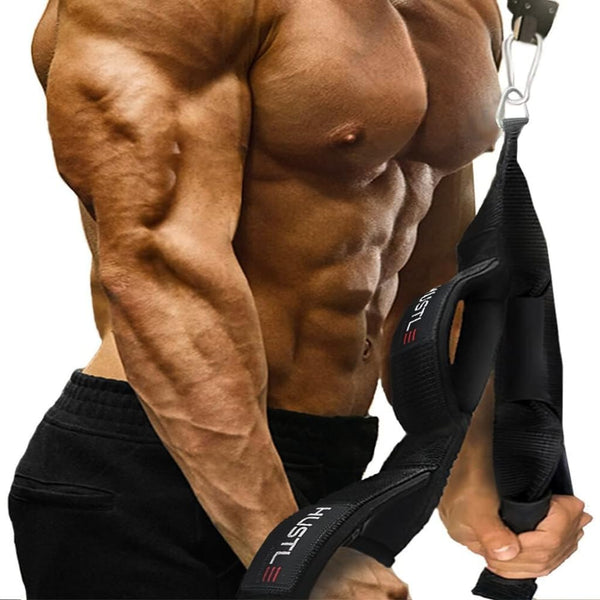 Hustle Athletics Tricep Rope Cable Attachments for Gym Use, Multi Workout Rope Cable Machine Attachment
