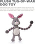Outward Hound Thunda Tugga Bunny Plush & Squeaky Dog Tug Toy