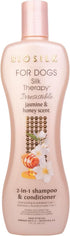BioSilk for Dogs Silk Therapy Irresistible 2-in-1 Shampoo and Conditioner, Jasmine and