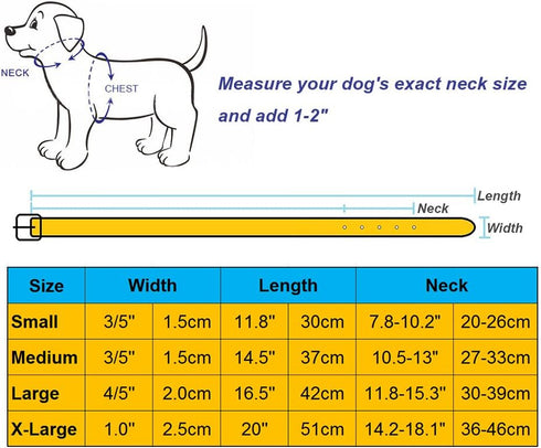 Basic Classic Adjustable Genuine Cow Leather Pet Collars for Dogs and Cats (Large, Neck 11.8"-15.3", A-Yellow Brown)