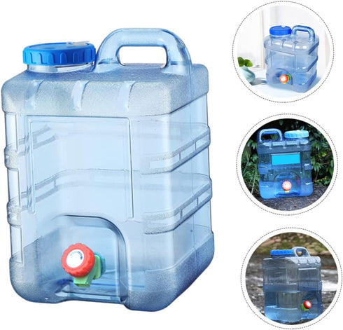 Outdoor Bucket Large Water Container - 10L Sports Water Jug with Spigot for Portable Drinkware