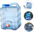Outdoor Bucket Large Water Container - 10L Sports Water Jug with Spigot for Portable Drinkware