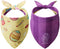 Easter Dog Bandana, Colorful Easter Egg Puppy Scarf, Adjustable Triangle Double-Layer Reversible,