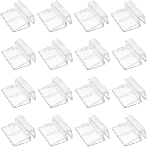 16 PCS 6mm Acrylic Aquarium Cover Clip, Clear Fish Tank Glass Support Holder for Rimless Aquariums