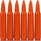A-ZOOM 223 REM SNAP Cap, Orange, 6PK