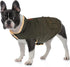 Queenmore Warm Dog Coat, Cold Weather Puffer Jacket with Ultra Thick Plush Lining (Green, Large)