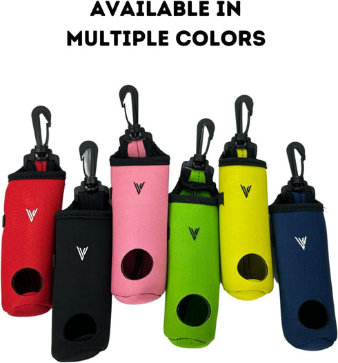 Sports Golf Ball Carry Bag Pouch, Three Balls Golf Tee Holder with Keychain Belt Clip Accessories