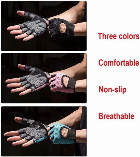 QNLALZM Workout Gloves Breathable Non-Slip Silica Gel Grip Exercise Gloves for Men Women Weightlifting Yoga Dumbbell