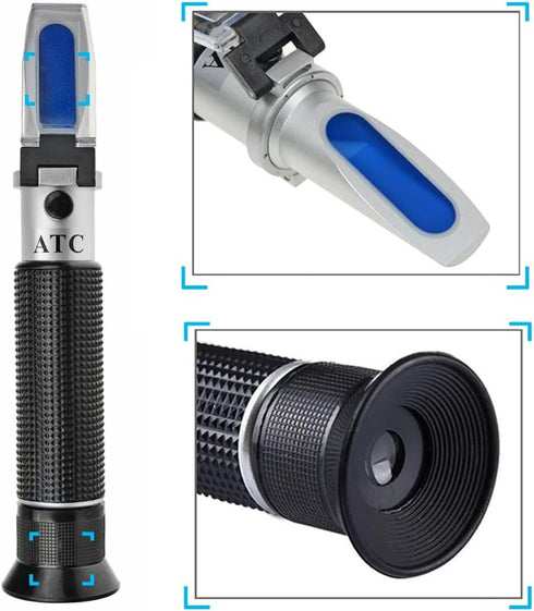 Salinity Refractometer: 0-100 Ppt for Seawater and Marine Fishkeeping with Automatic Temperature Compensation