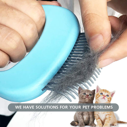 Gentle Cat Grooming Comb Massager - Soft Tools for Pet Hair Removal, Nail Clipper, Deshedding, and Trimming