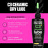 C3 120 Muc-Off Ceramic Dry Chain Lube, Milliliters - Premium Bike Chain Lubricant with UV Tracer Dye - Formulated